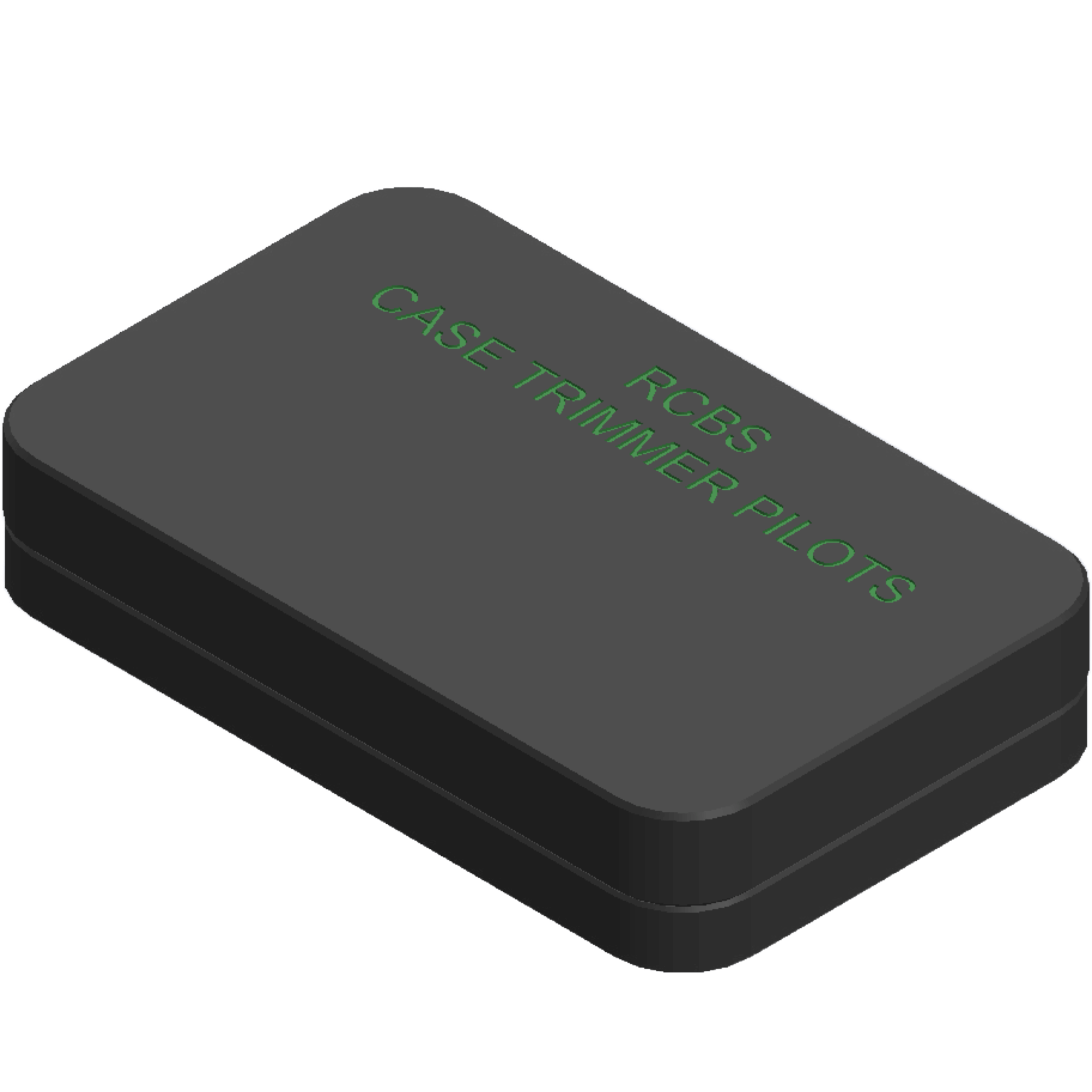 RCBS Case Trimmer Pilots Holder with magnetic lid, designed for Hornady Pilots, 3D printed in Texas.