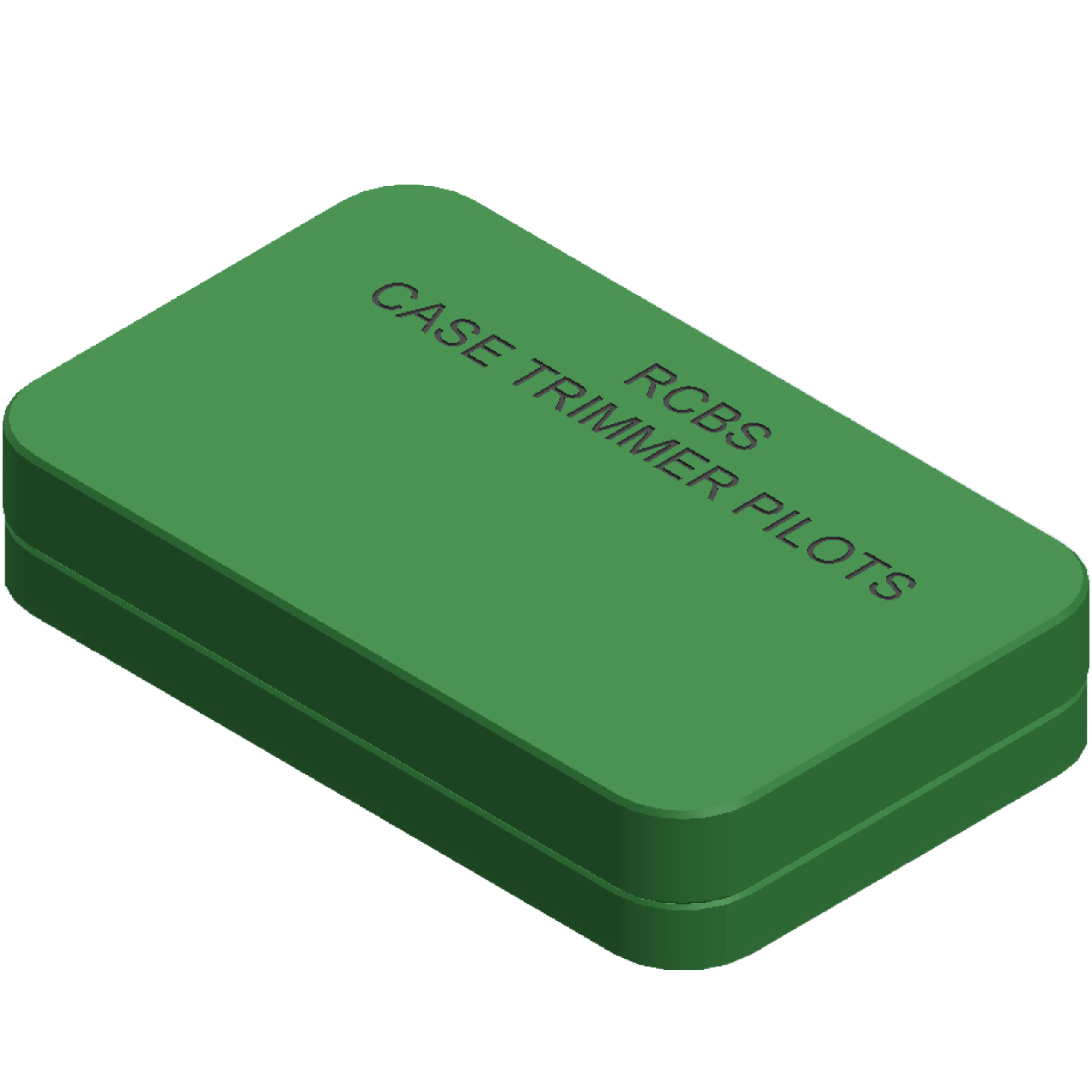 RCBS Case Trimmer Pilots Holder with magnetic lid, designed for Hornady Pilots, featuring rubber feet for stability.