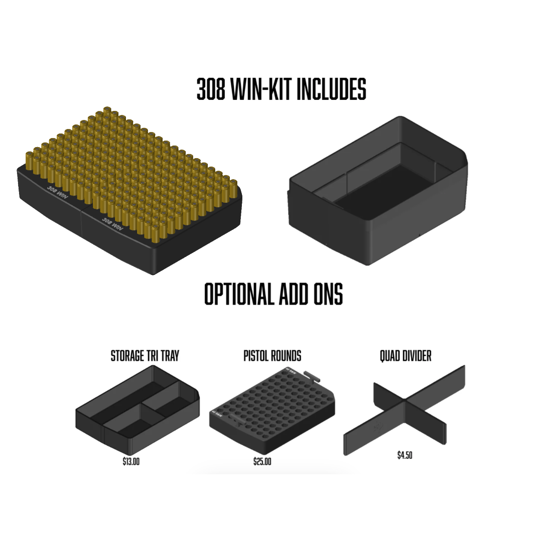 Pelican™ Vault V100 Ammo Insert kits.