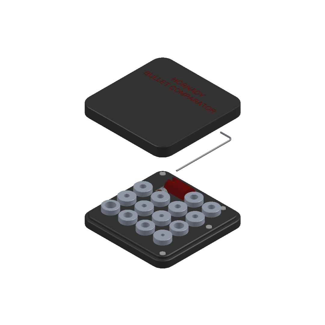 Hornady Bullet Comparator magnetic case. - WM Prints LLC