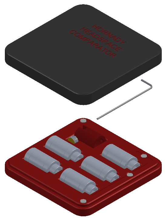 Hornady Headspace Comparator magnetic case. - WM Prints LLC