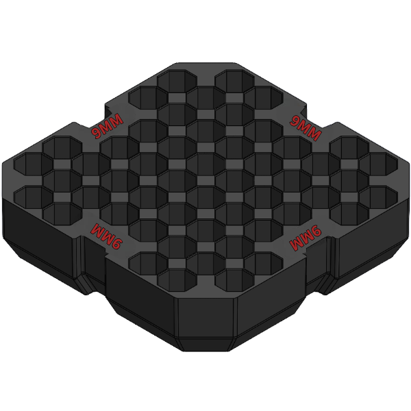 Milwaukee Packout ammo insertsSMALL TRAY 9MM RED