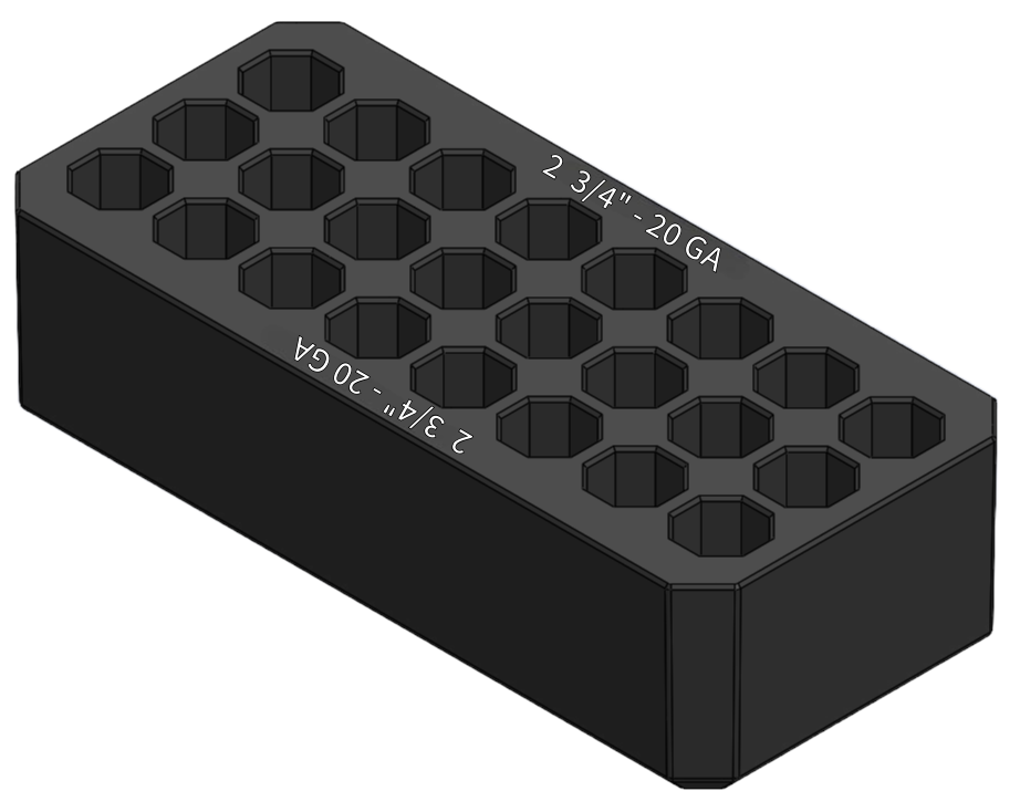 Milwaukee Packout Ammo Insert LARGE TRAY 12GA-2 3/4" WHITE