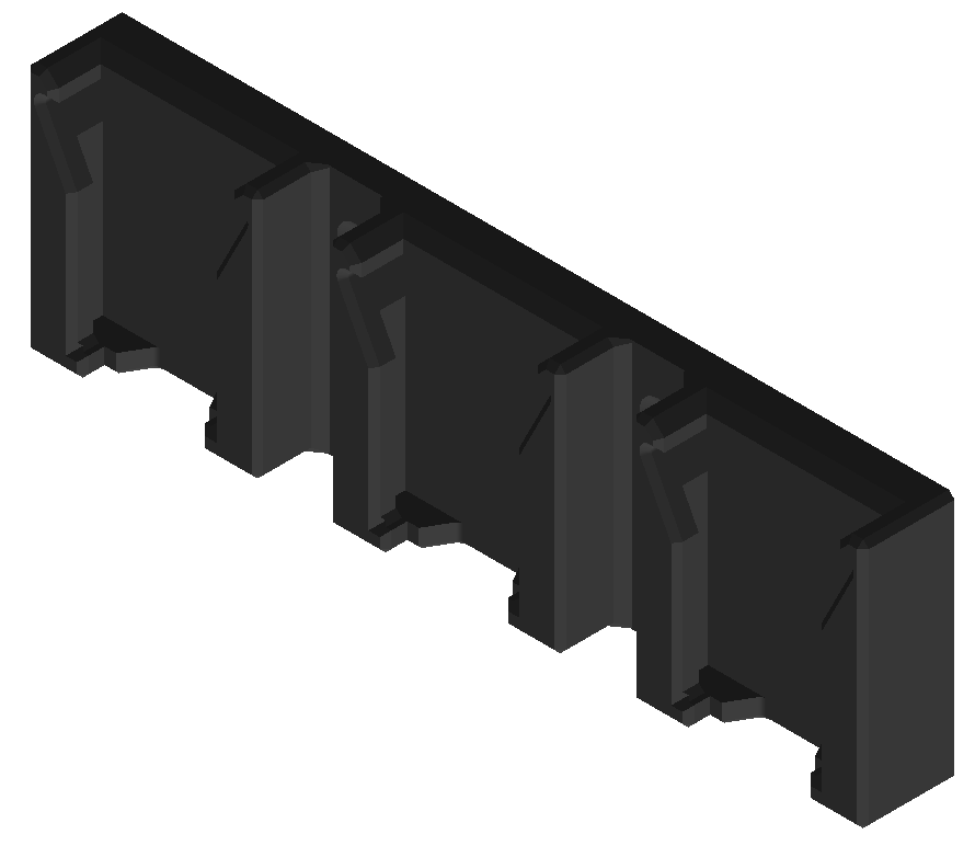 Milwaukee battery holder TRIPLE BLACK