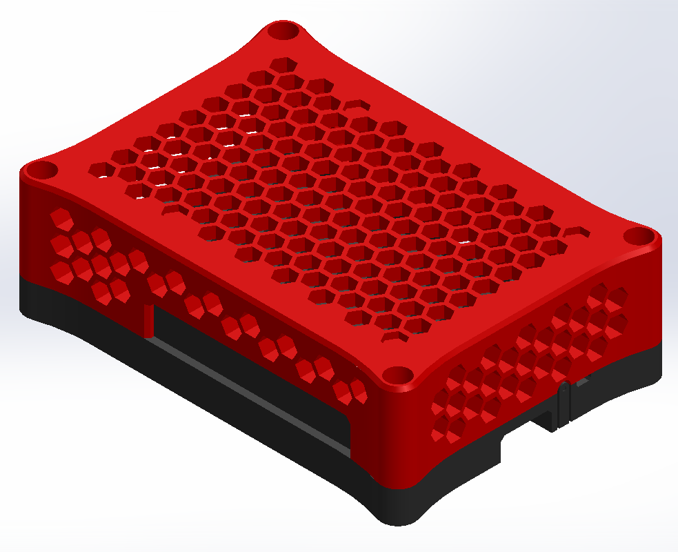 Raspberry PI 5 Case RED AND BLACK