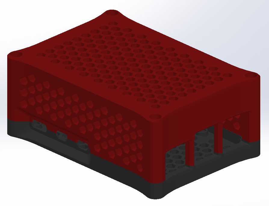 Raspberry PI 5 CaseRED AND BLACK