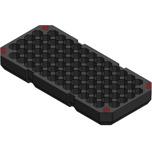 Milwaukee Packout ammo insertsLARGE TRAY 45 RED