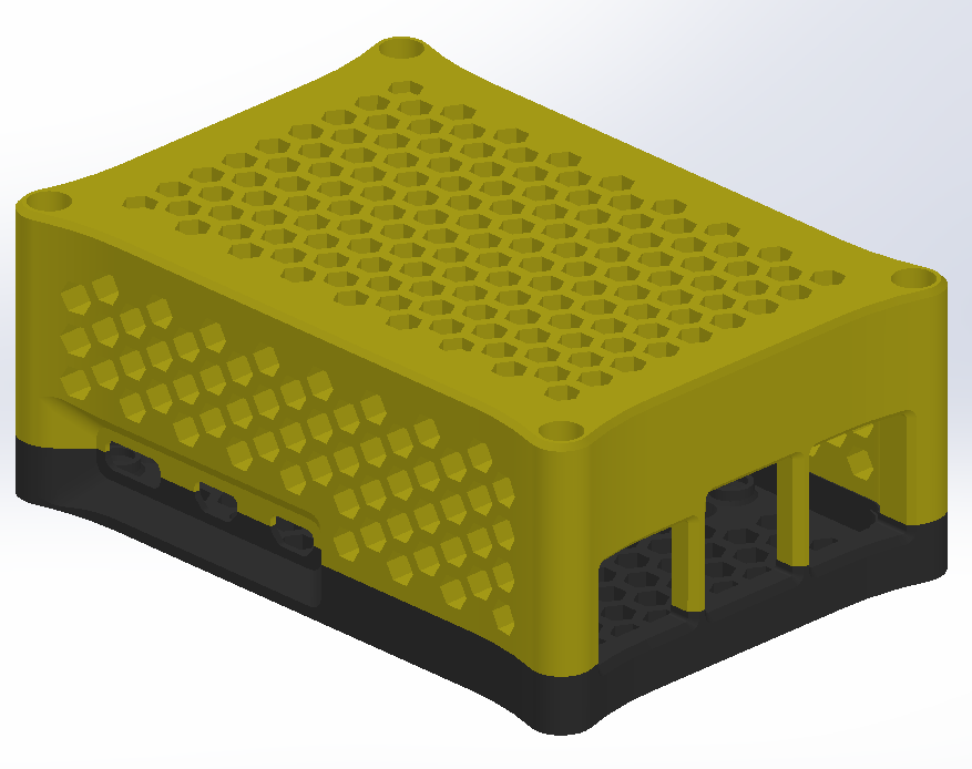 Raspberry PI 5 CaseYELLOW AND BLACK