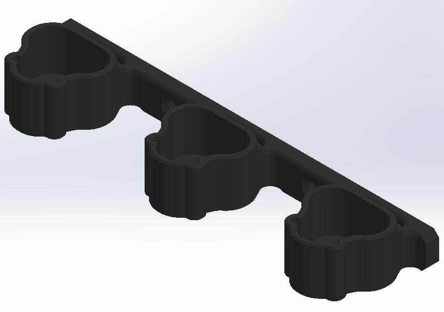 Milwaukee Battery Holder or mount TRIPLE BLACK