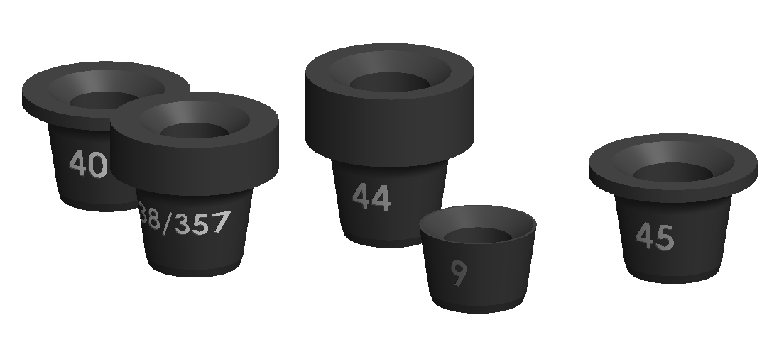 Hornady LNL Case Feeder pivot adapter bushing all 5 sizes BLACK