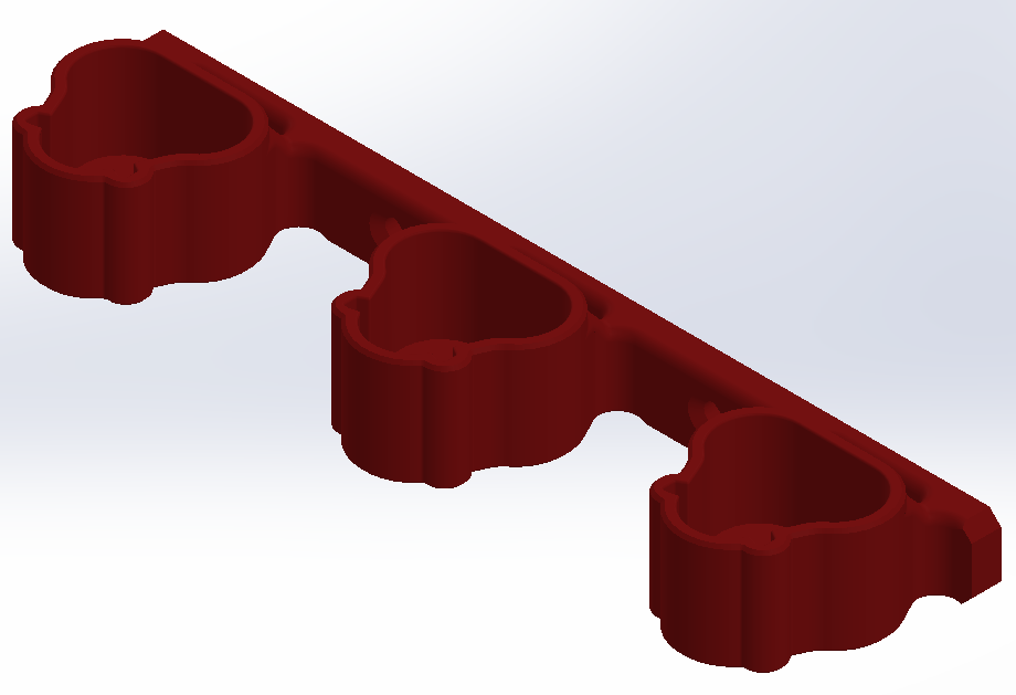 Milwaukee Battery Holder or mount TRIPLE RED