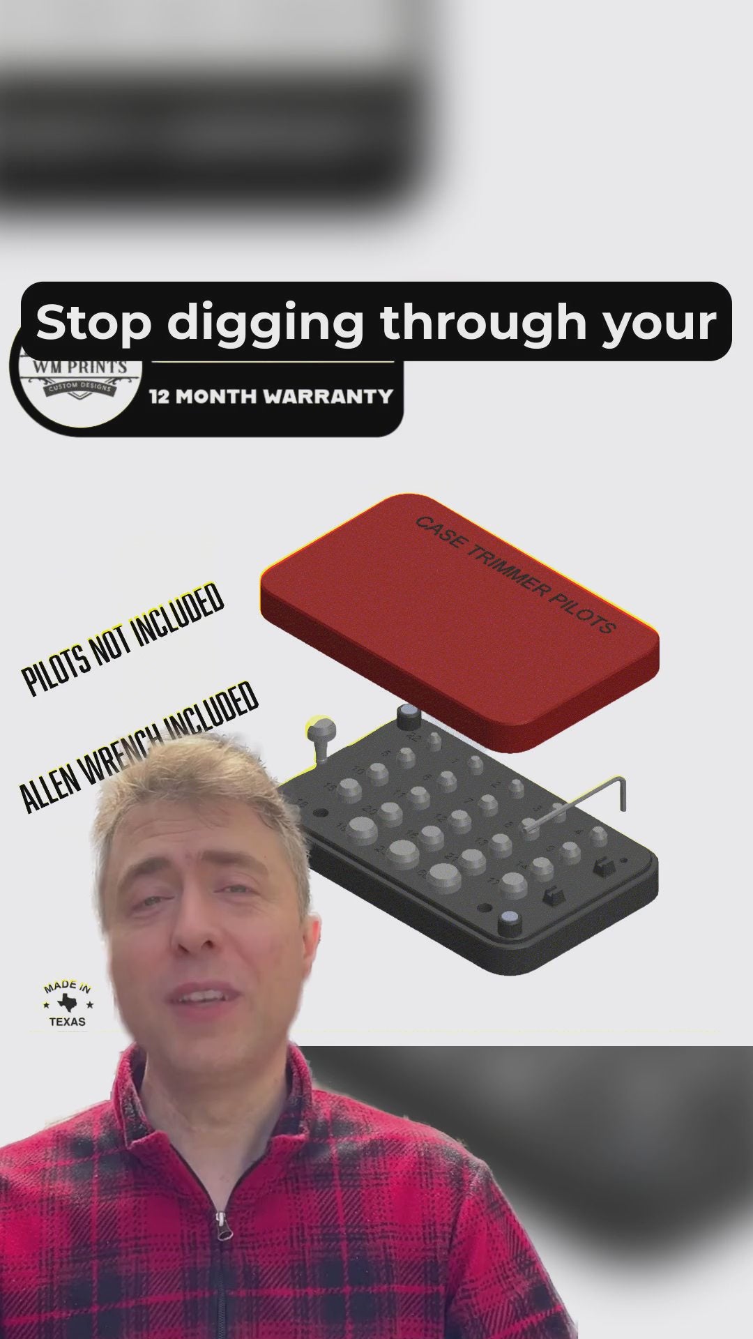 Hornady  Case Trimmer Pilots Holder.