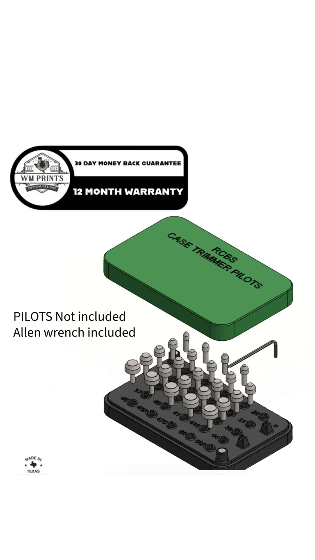 RCBS Case Trimmer Pilots Holder. - WM Prints LLC
