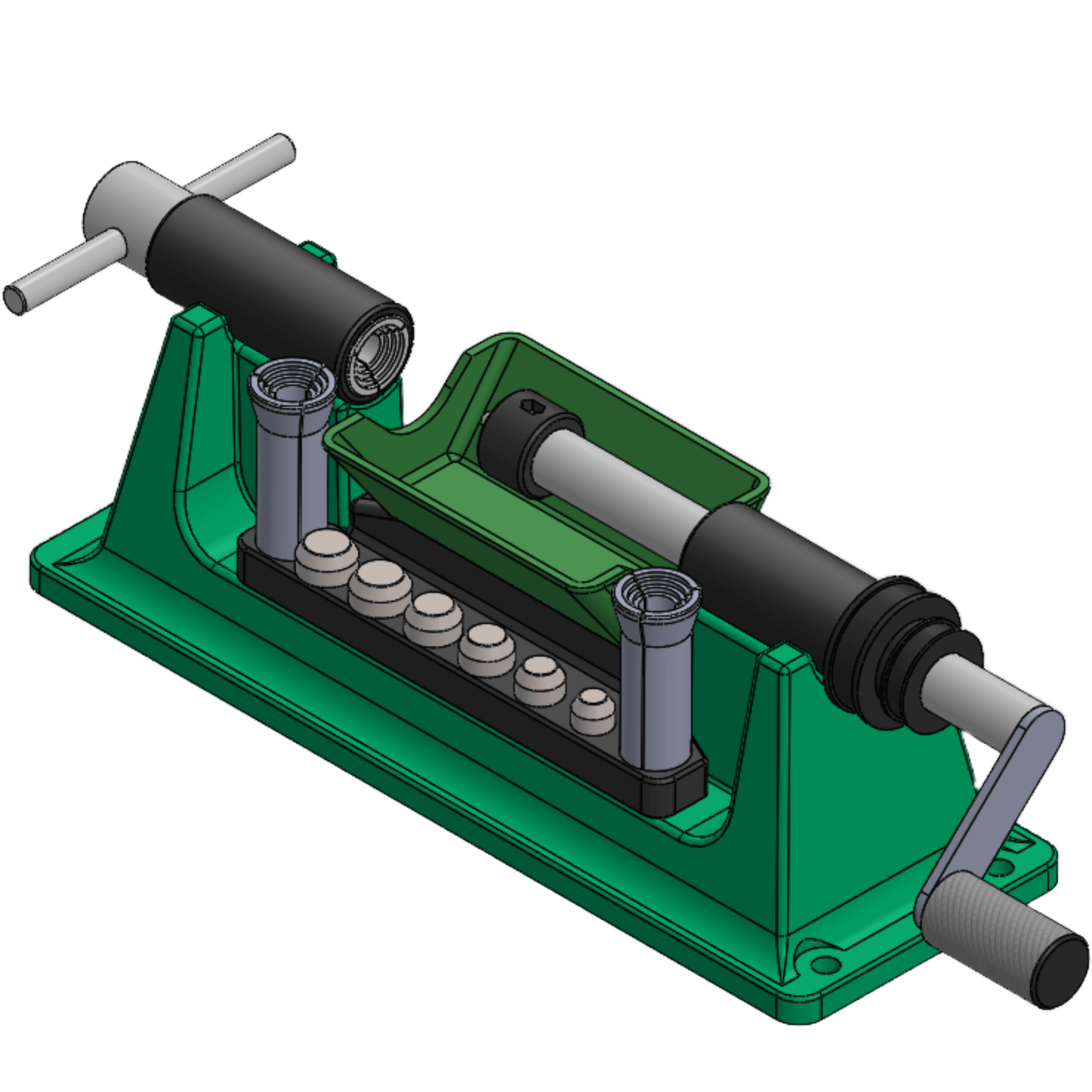 RCBS style brass case trimming catcher, collet style. - WM Prints LLC