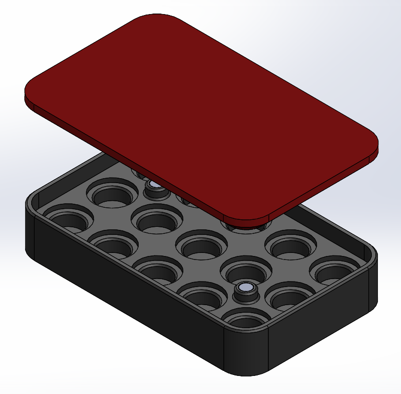 Shell Holder Case with magnetic lid.