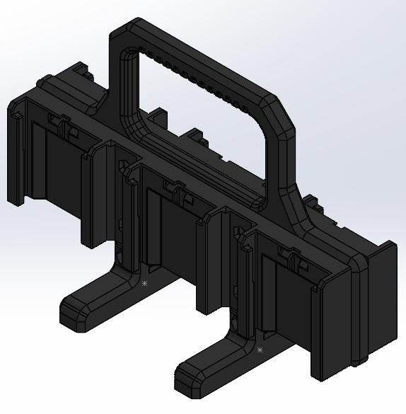 Milwaukee type battery carrier