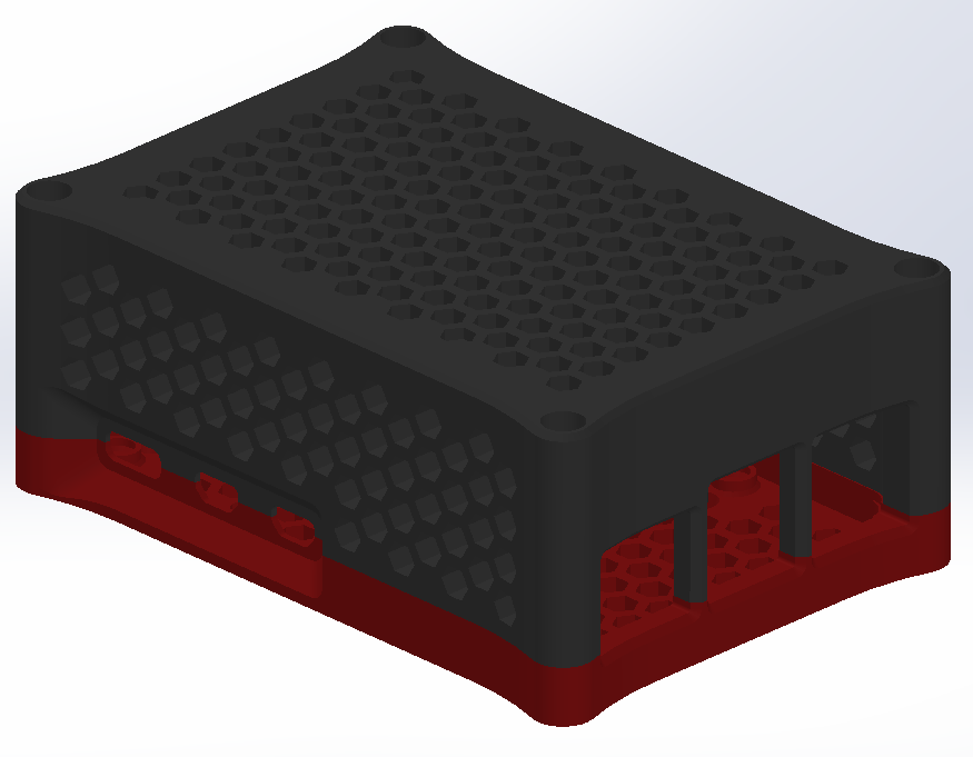 RASPBERRY PI 5 CASE, With M.2 Hat+ support.