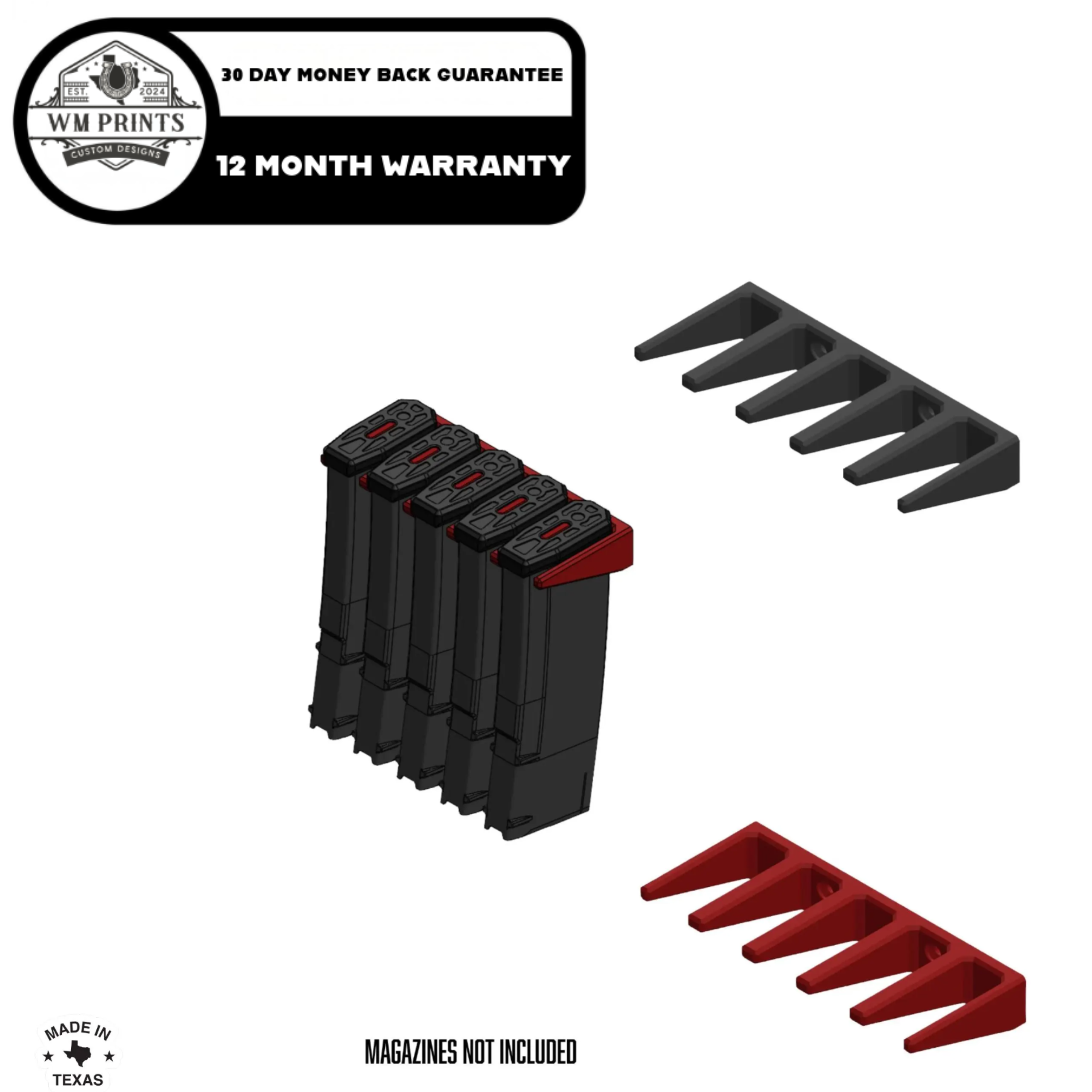 WALL RACK mount for 223/556 pmag gen2-3, magpul 5x