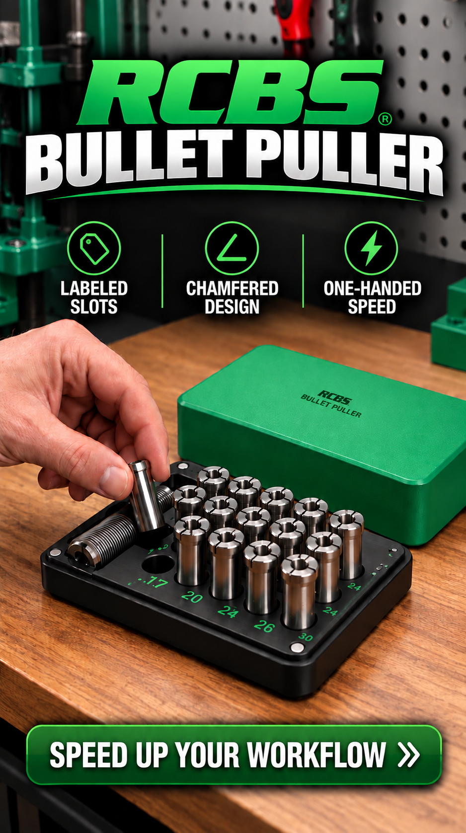Made for RCBS Bullet Puller and Collets Storage Case