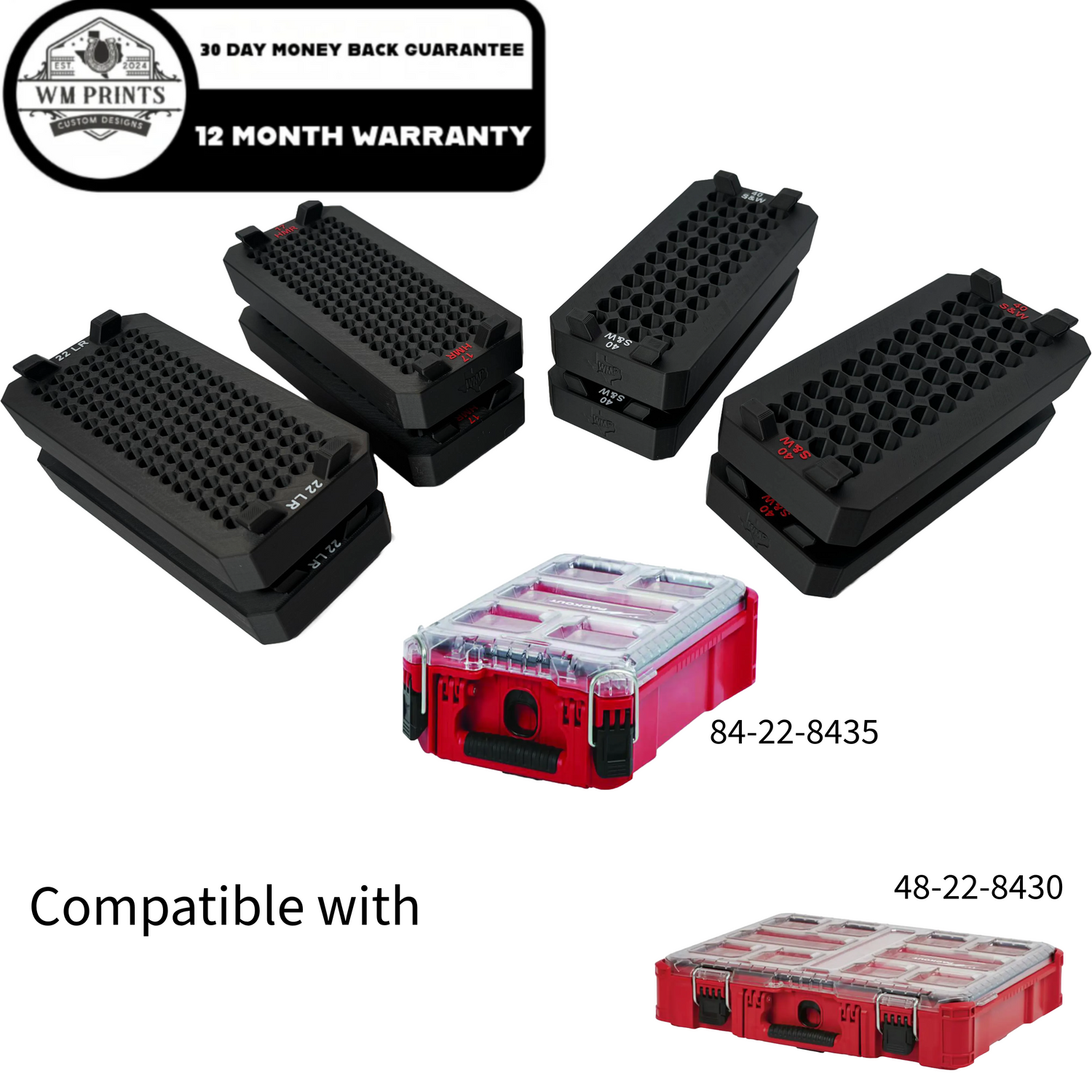 Milwaukee Packout compatible Ammo Inserts DS.