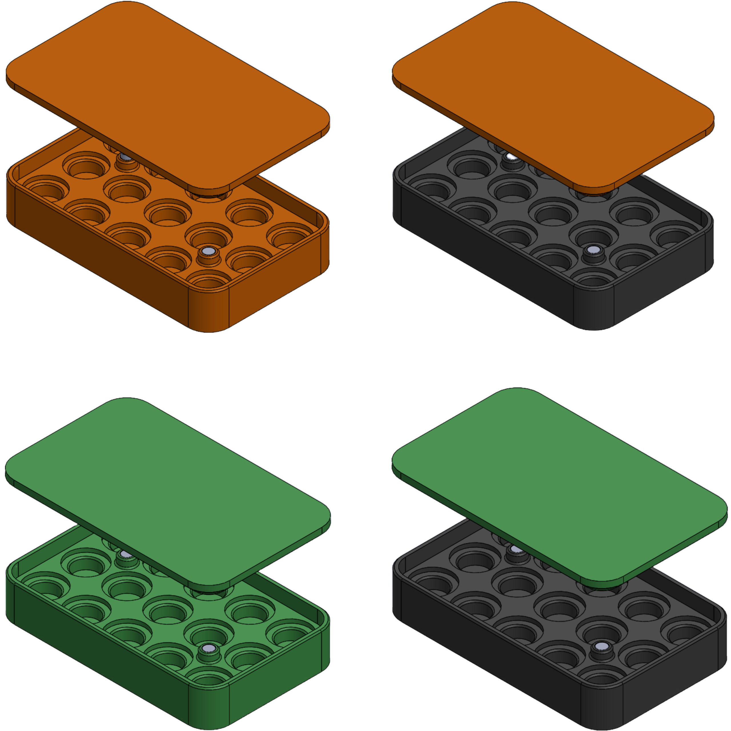 Shell Case Holder with Lid