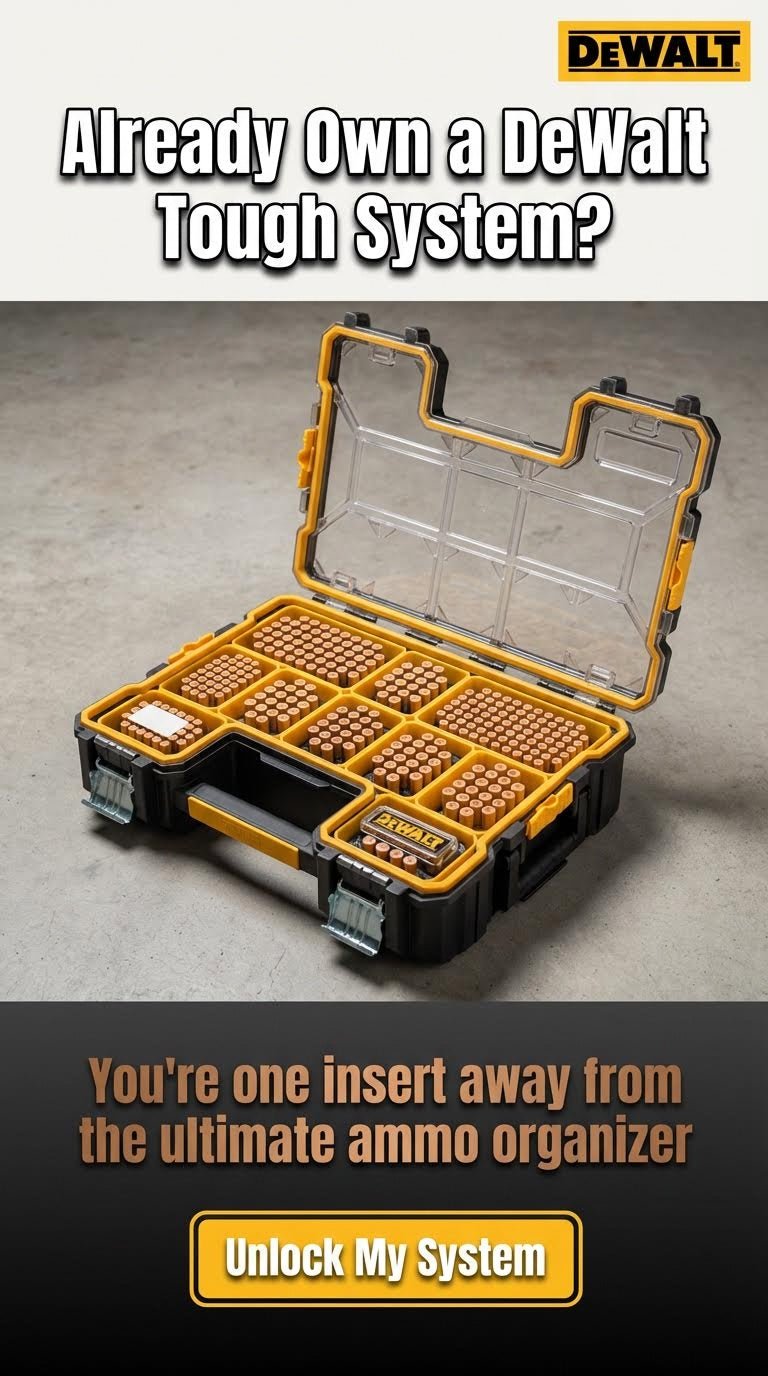 Discover the Best Ammo Organization Solutions Using DeWalt Tough System Ammo Inserts - WM Prints LLC