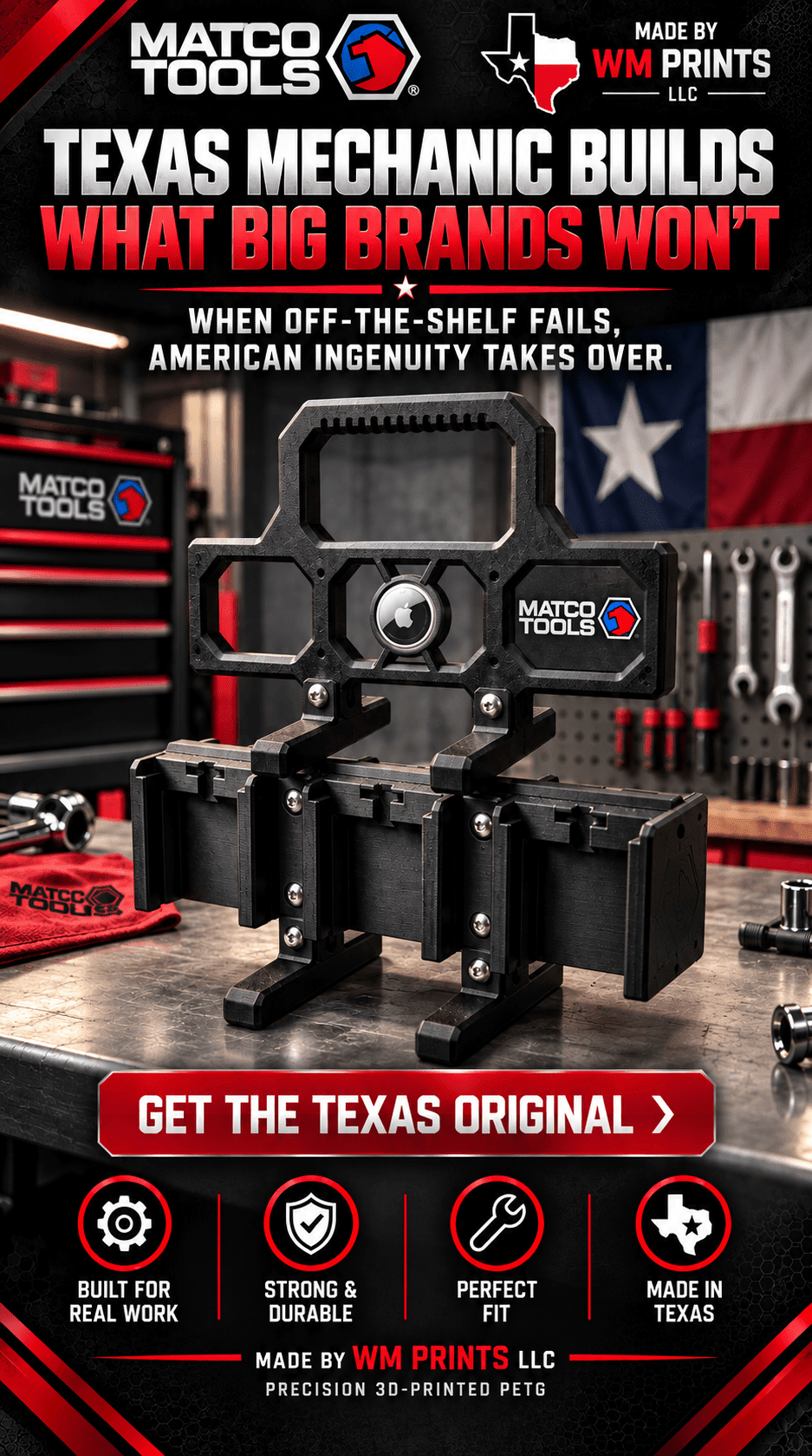 Effortlessly Transport and Store Batteries with the Made for Matco Battery Type Carrier - WM Prints LLC