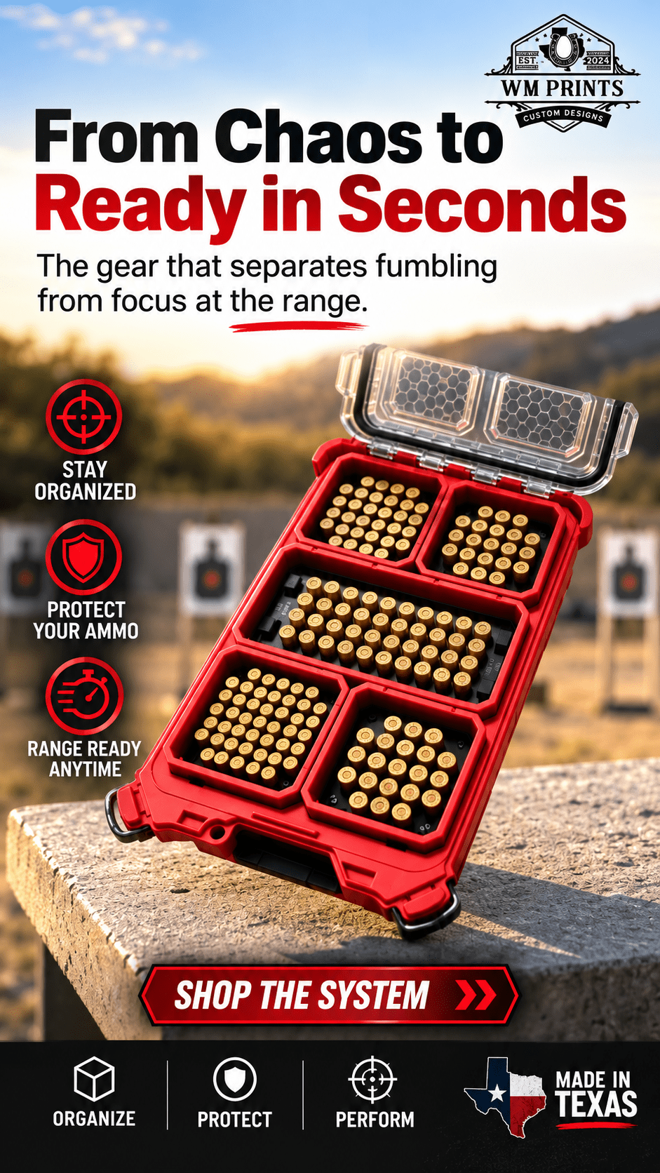 Elevate Your Ammo Storage with Made for Milwaukee Packouts Double Stack Inserts - WM Prints LLC