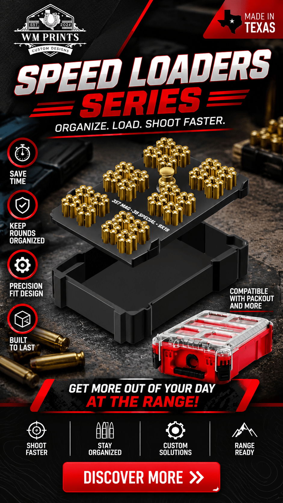 Made for Milwaukee Packouts Speed Loader Inserts
