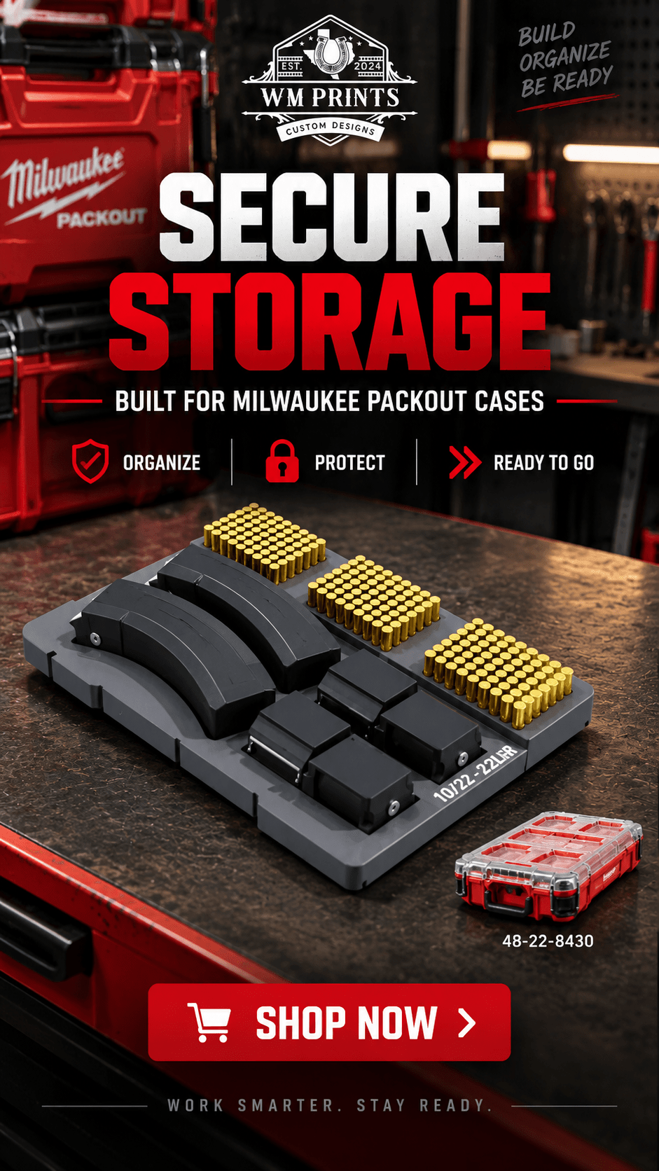 Made for Milwaukee Packouts Ruger 10-22 WMR Insert