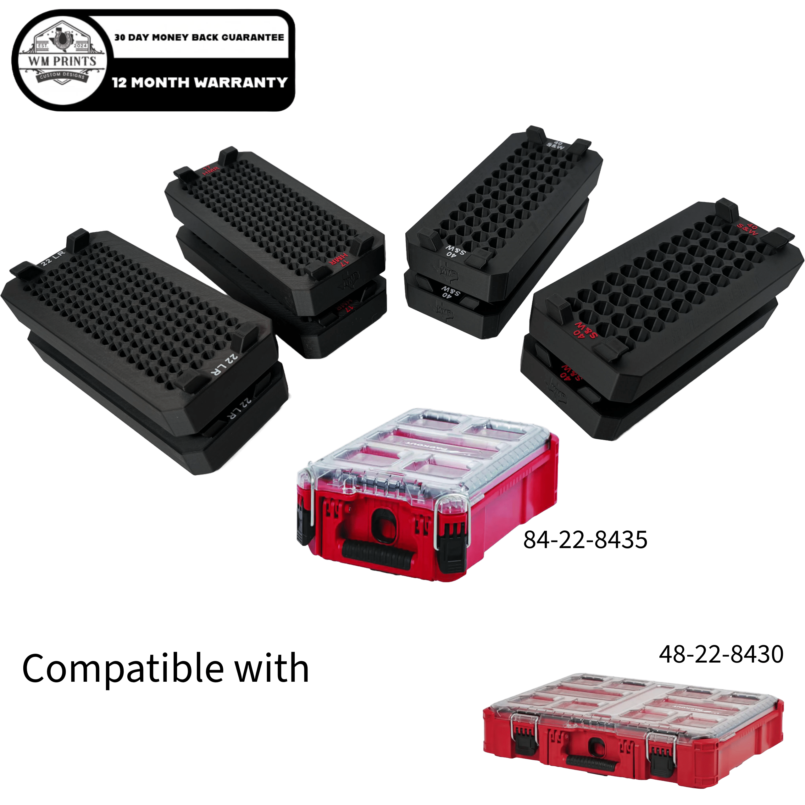 Milwaukee packout compatible double stack ammo tray inserts! - WM Prints LLC
