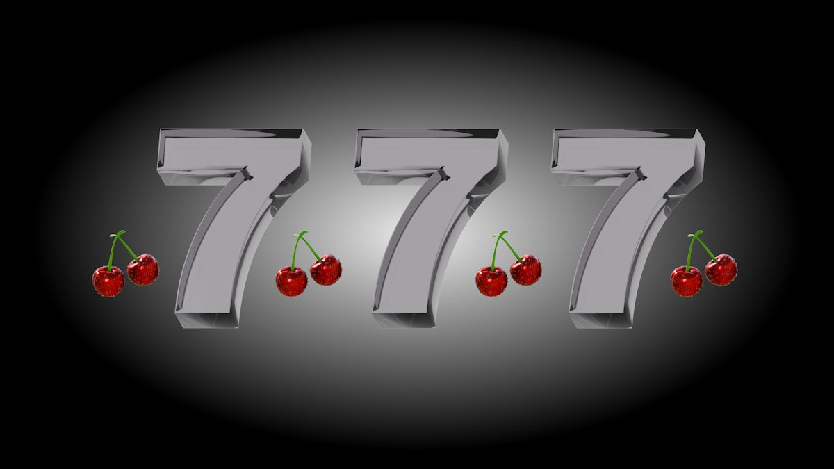 Lucky 777 symbols with cherries.