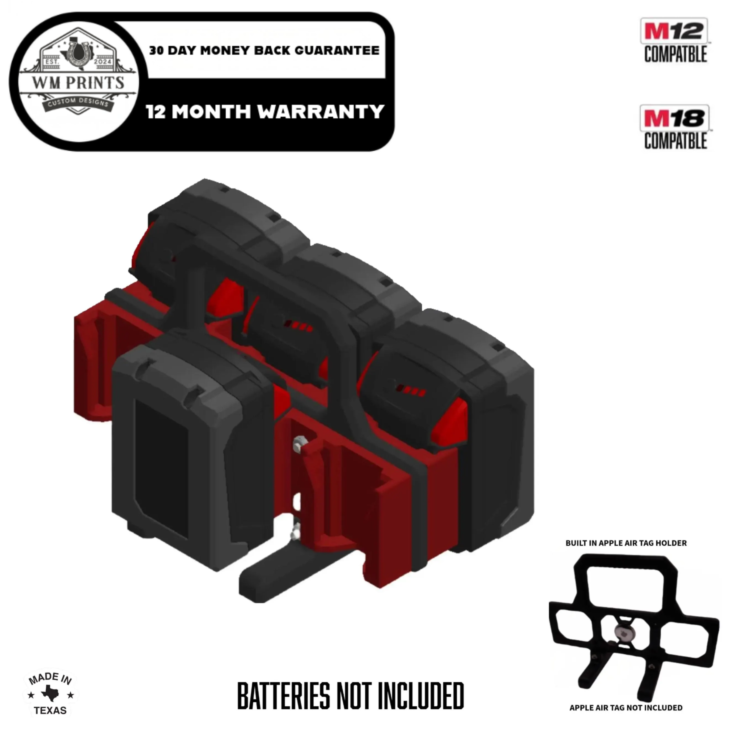 Milwaukee type battery carrier