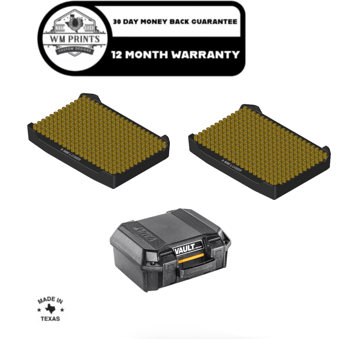 Unlock the Ultimate Ammo Storage Solution with Pelican Vault V100 Double Stack Inserts - WM Prints LLC