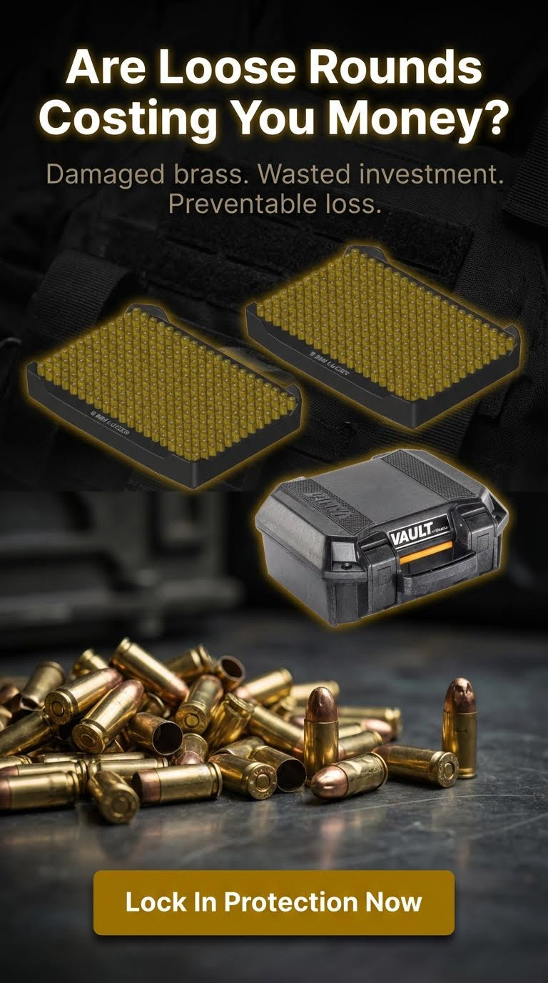 Pelican™ Vault V100 Pistol ammo double stack inserts