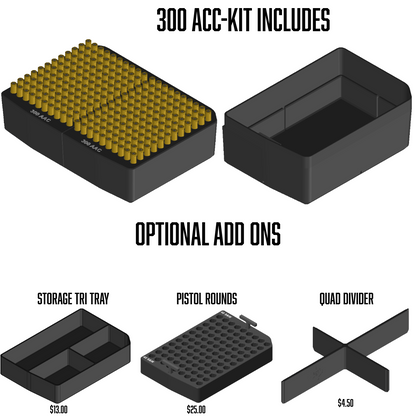 Pelican™ Vault V100 Ammo Insert kits.