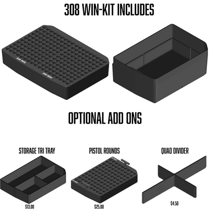 Pelican™ Vault V100 Ammo Insert kits.