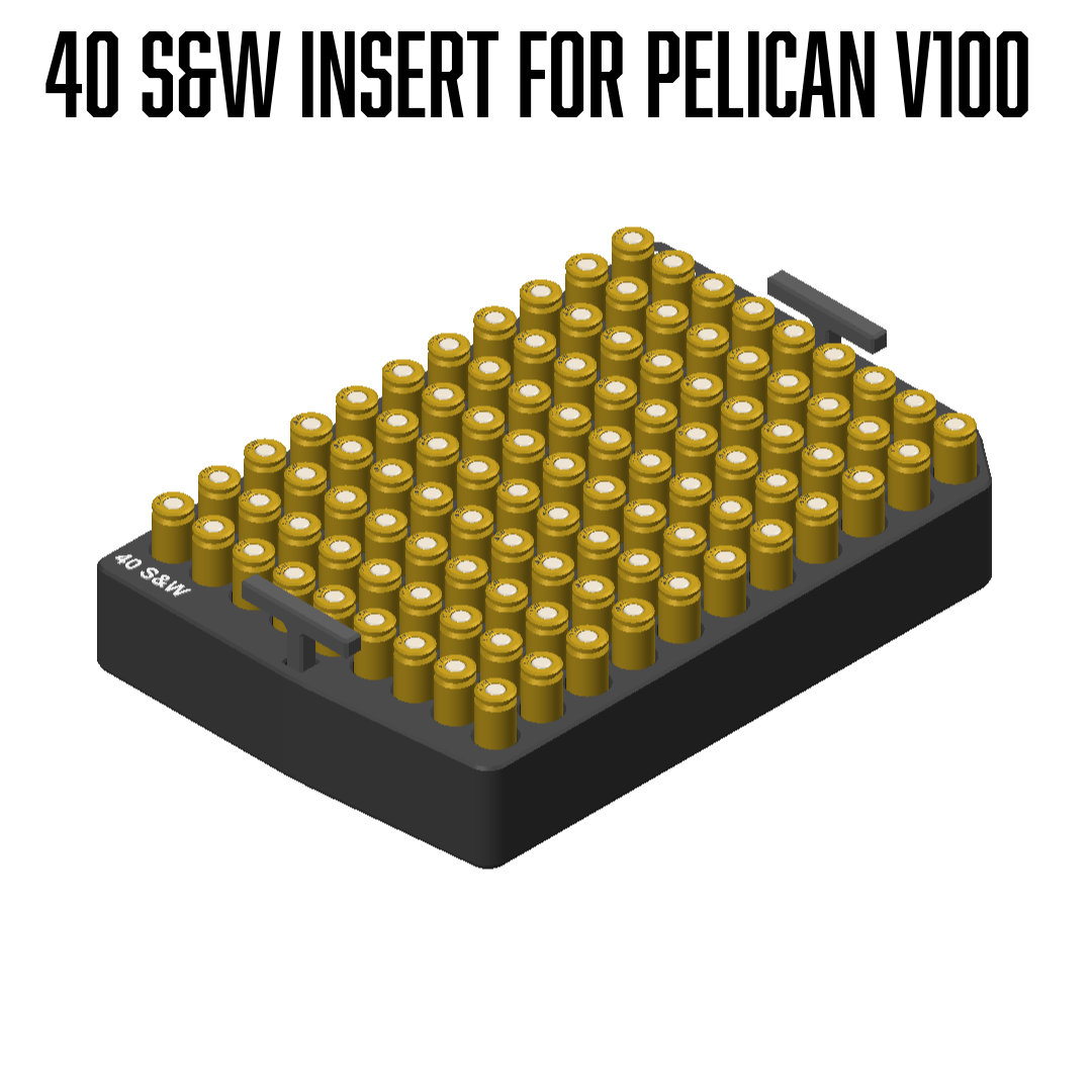 Vault by Pelican™ V100 Pistol Ammo Inserts, Tri-Tray and Dividers.