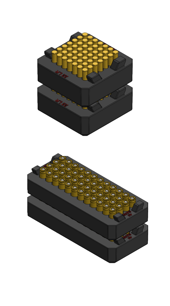 Milwaukee Packout compatible Ammo Inserts double stack.