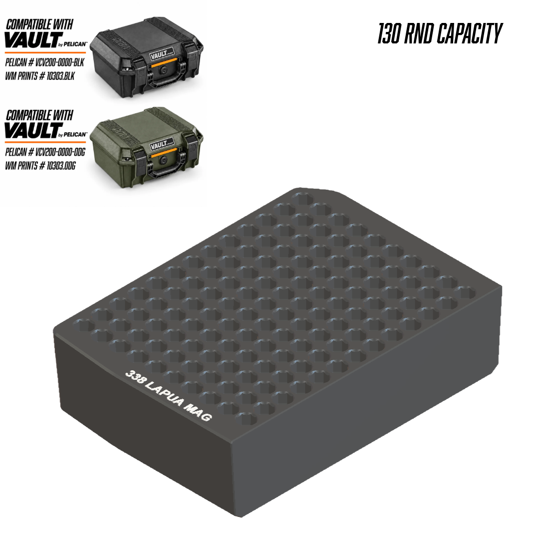 Made for Vault by Pelican™ V200 Left and Right Ammo inserts.