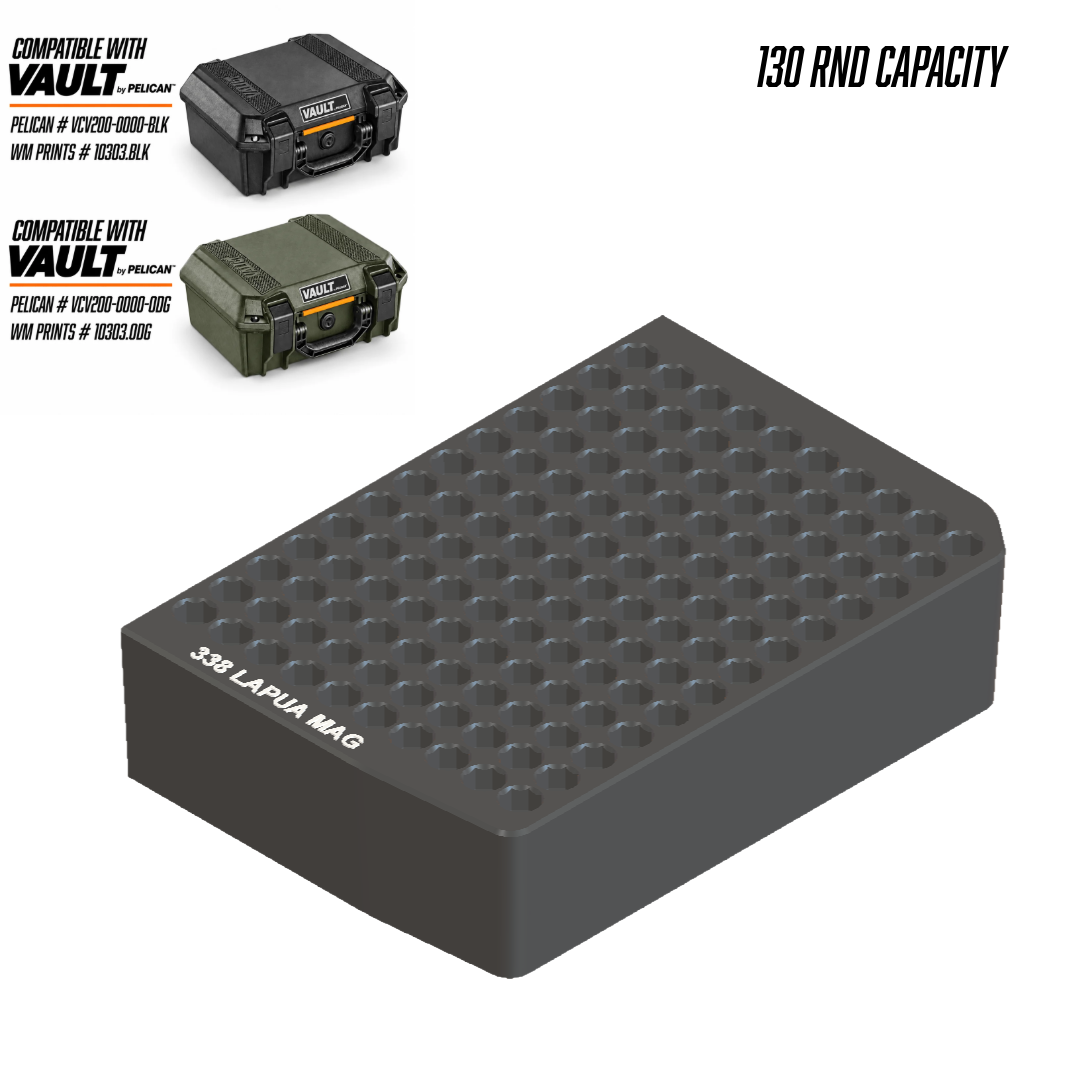Made for Vault by Pelican™ V200 Left and Right Ammo inserts.