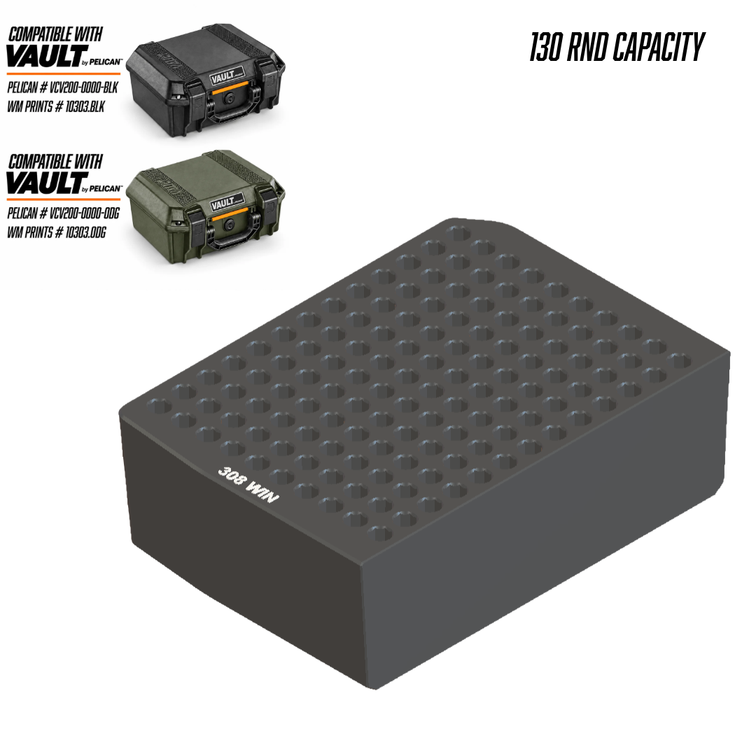 Made for Vault by Pelican™ V200 Left and Right Ammo inserts.