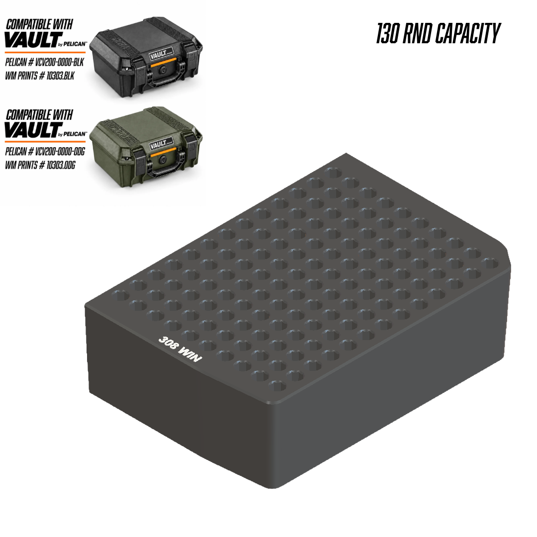 Made for Vault by Pelican™ V200 Left and Right Ammo inserts.