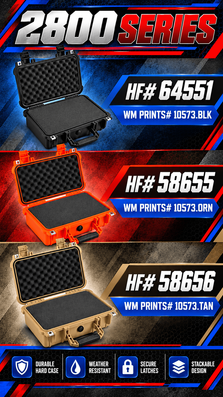 Apache 2800 Hard Case | Rugged Storage &amp; Ammo Case | WM Prints - WM Prints LLC