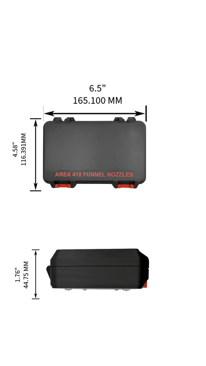 Area 419 Funnel Nozzle Hard Case | Durable Hinged Protection - WM Prints LLC