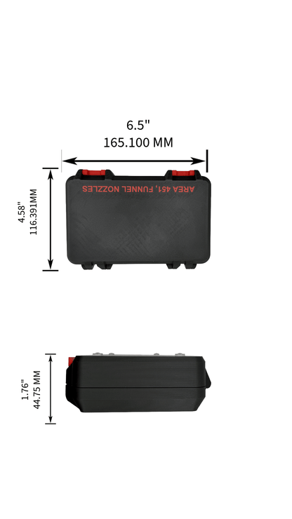 Area 451 Funnel Nozzle Hard Case | Durable Hinged Protection - WM Prints LLC