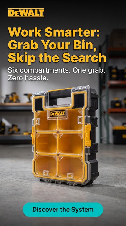 CASE, DEWALT DEEP PRO, 6 BIN - WM Prints LLC