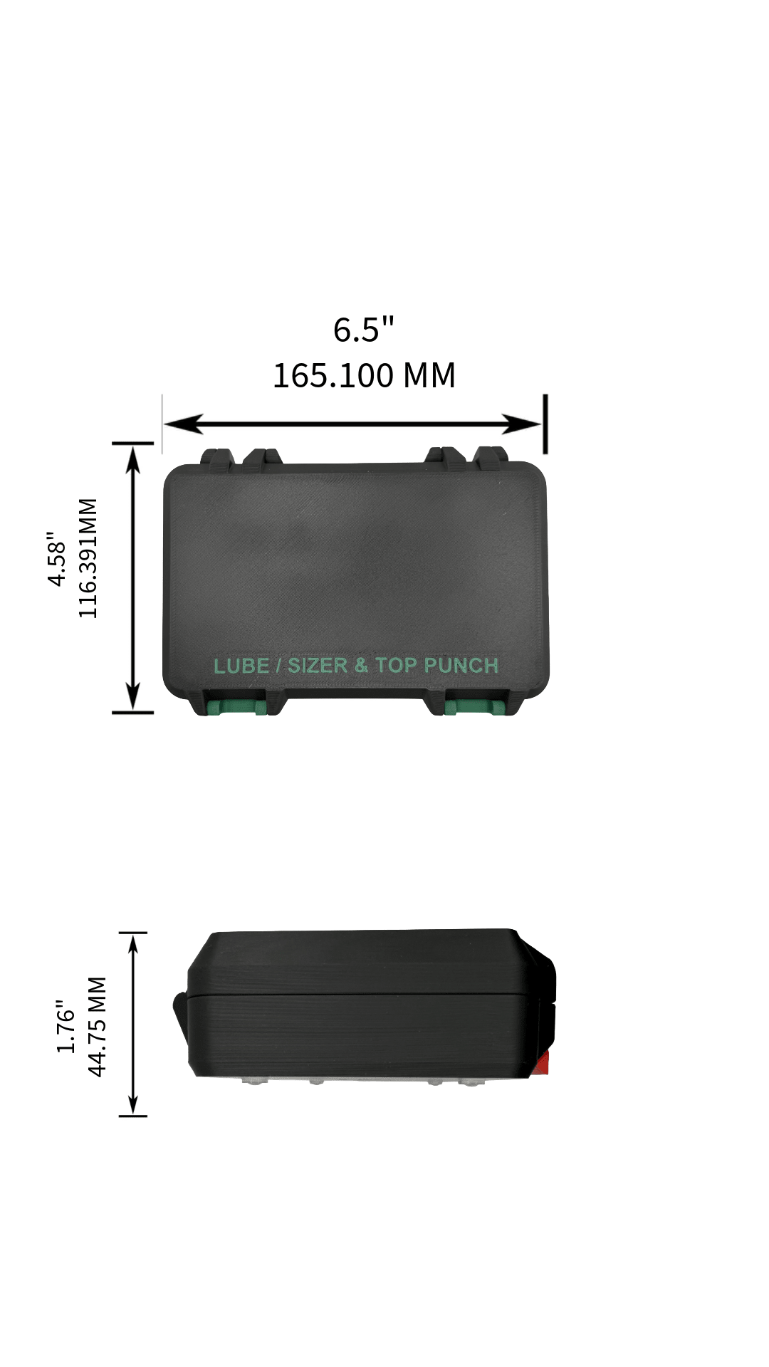 CASE, HINGED for Lyman/RCBS Lube Sizer &amp; Top Punch Storage - WM Prints LLC