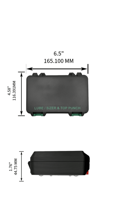 CASE, HINGED for Lyman/RCBS Lube Sizer &amp; Top Punch Storage - WM Prints LLC