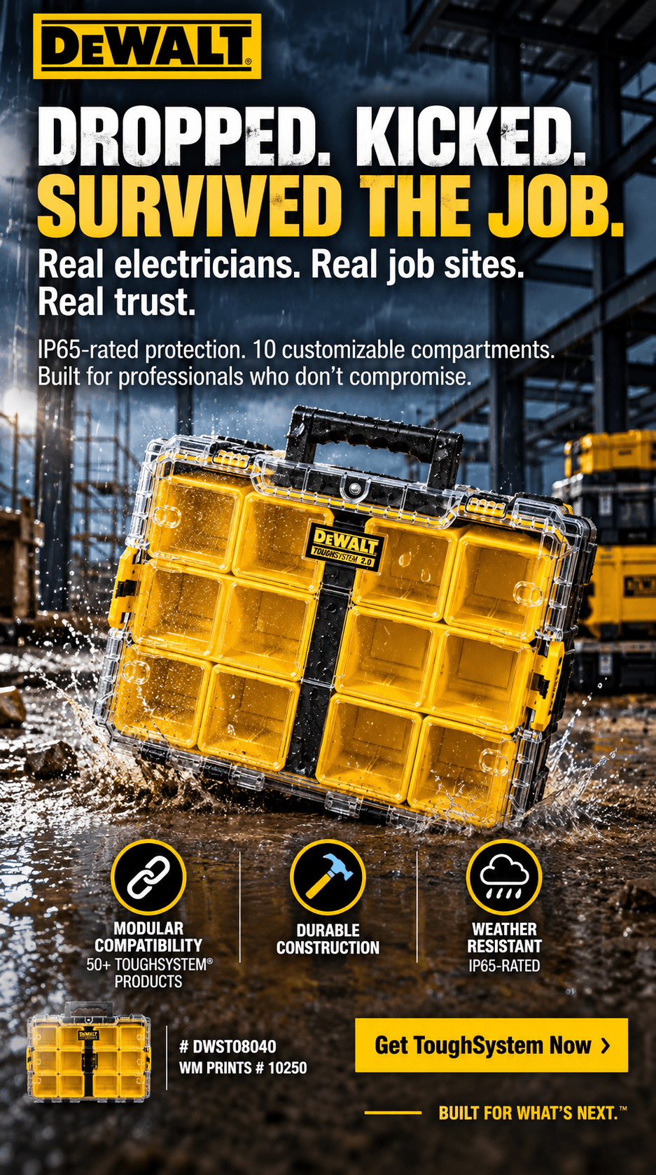 CASE, TOUGH SYSTEM 2.0, HALF, DEEP, 10 BIN - WM Prints LLC